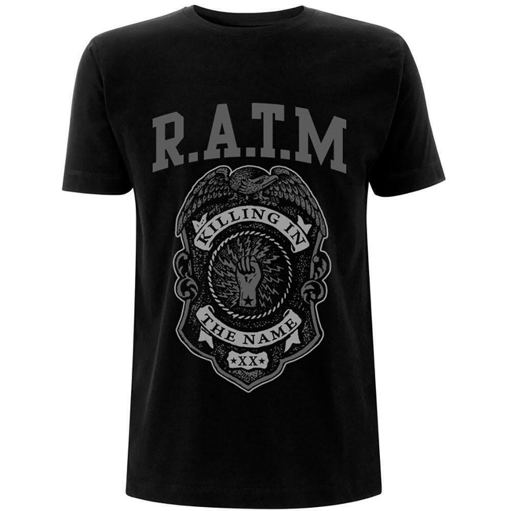 Rage Against The Machine Unisex T Shirt Grey Police Badge
